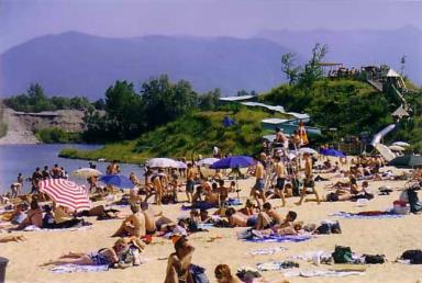 plage aménagée du lac de baudreix